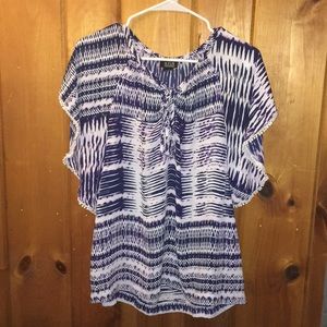 Purple and blue blouse